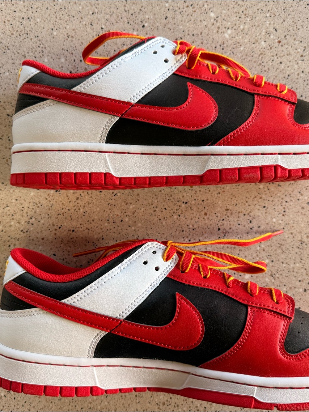 Nike Men’s Low-Top Sneakers — Red, Black & White